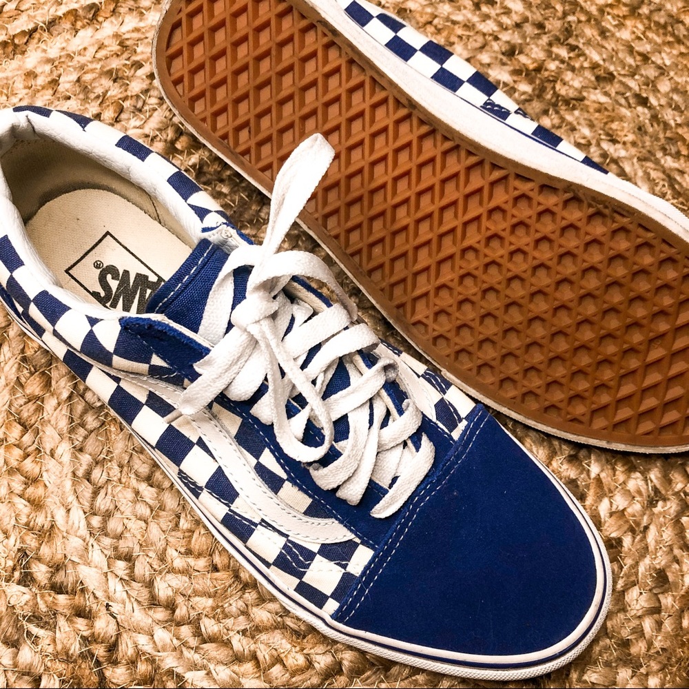 Blue Checkered Vans